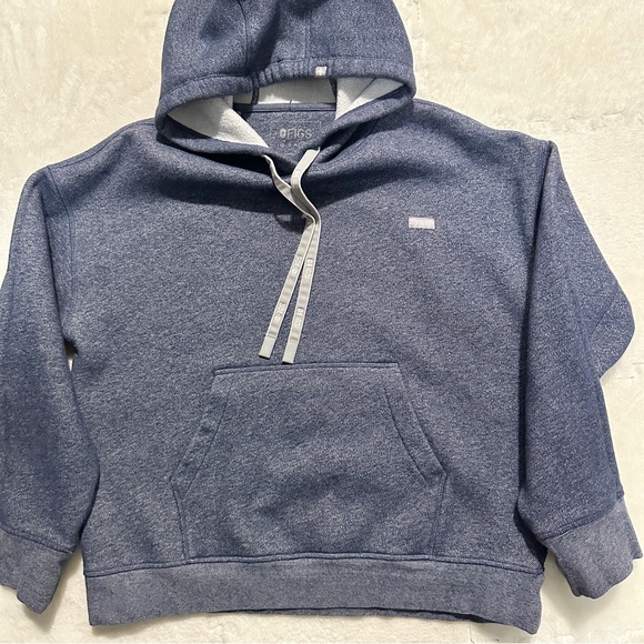 FIGS Off Shift Hoodie blue sweatshirt, size large - Picture 3 of 5